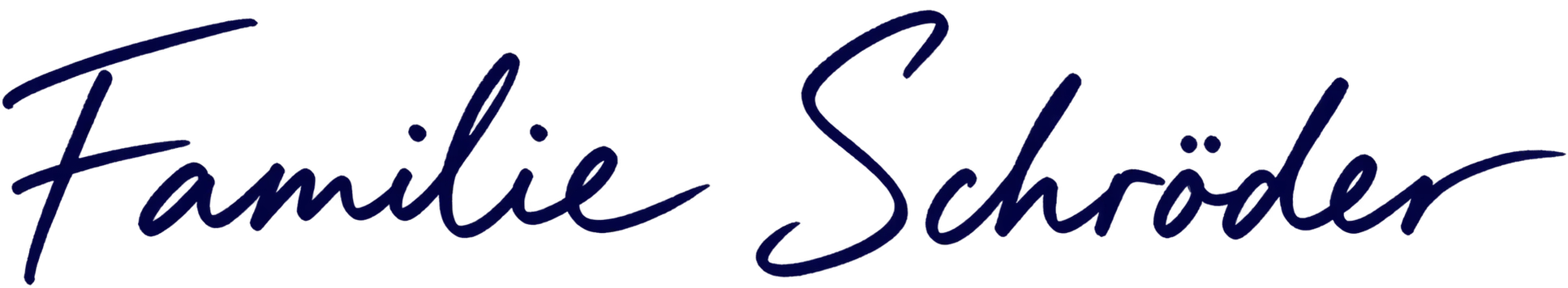 Handschriftlicher Schriftzug: Familie Schröder